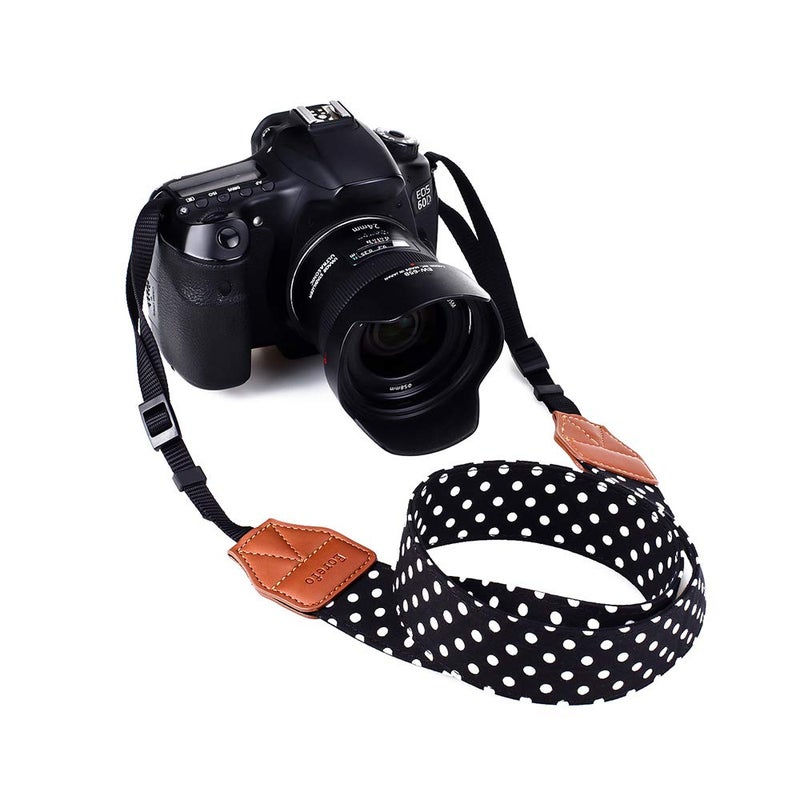 Eorefo Camera Strap Vintage Universal Shoulder Neck Belt Strap for All DSLR Camera Nikon Canon Sony Olympus Samsung Pentax Fujifilm,Black. - Image 3